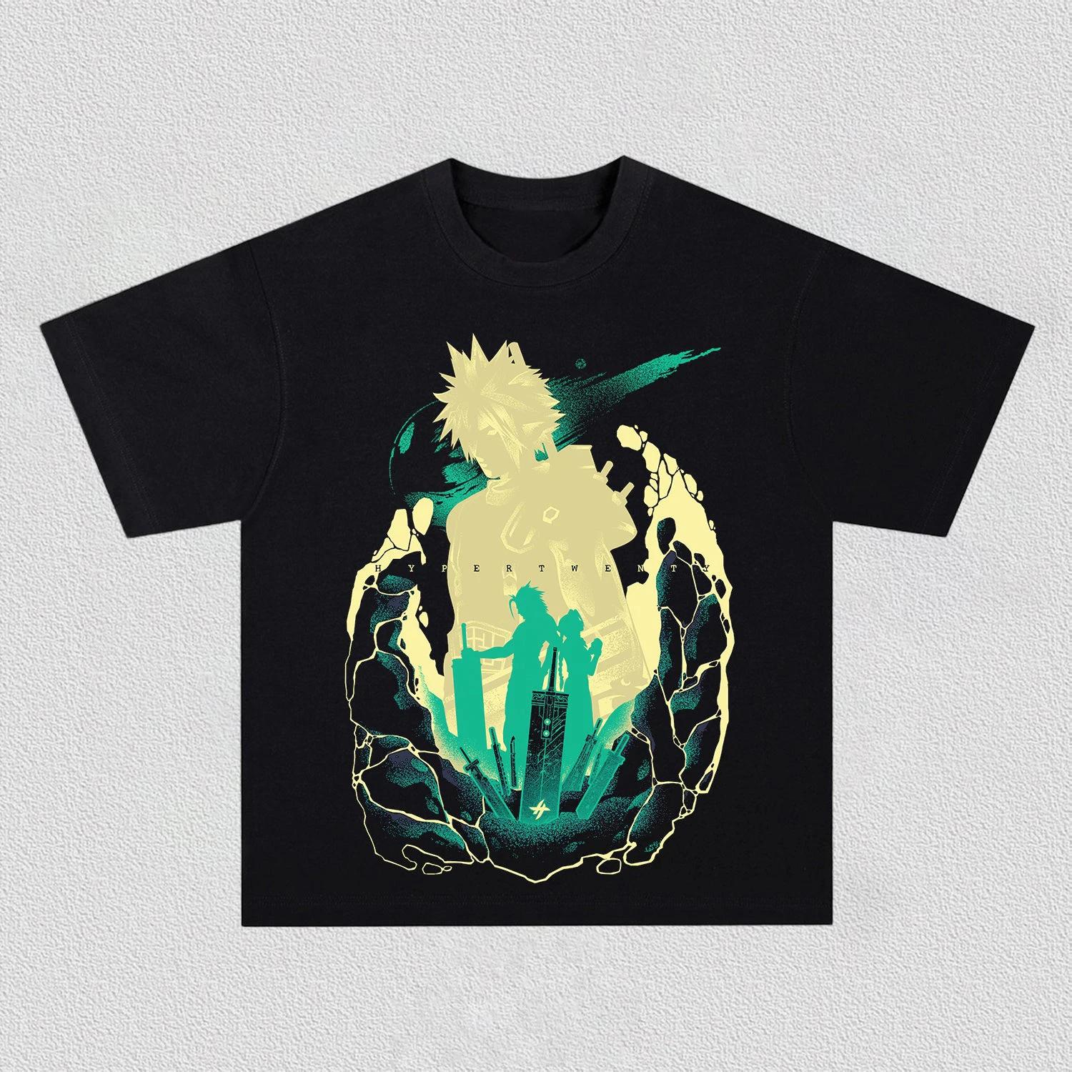 

Y2k Short Sleeve Classic Game Gift for Fans Final Fantasy VII Remake Graphic T Shirt Men Women Oversized High Quality Cotton Tee 4XL