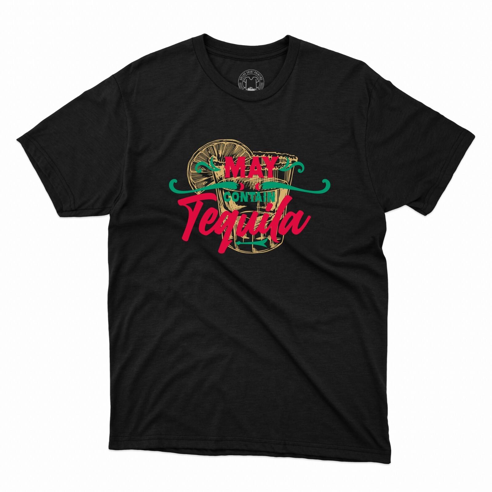 May Contain Tequila T-Shirt Cinco De Mayo Gnomigo Mexican Party Printed Tee S разноцветный