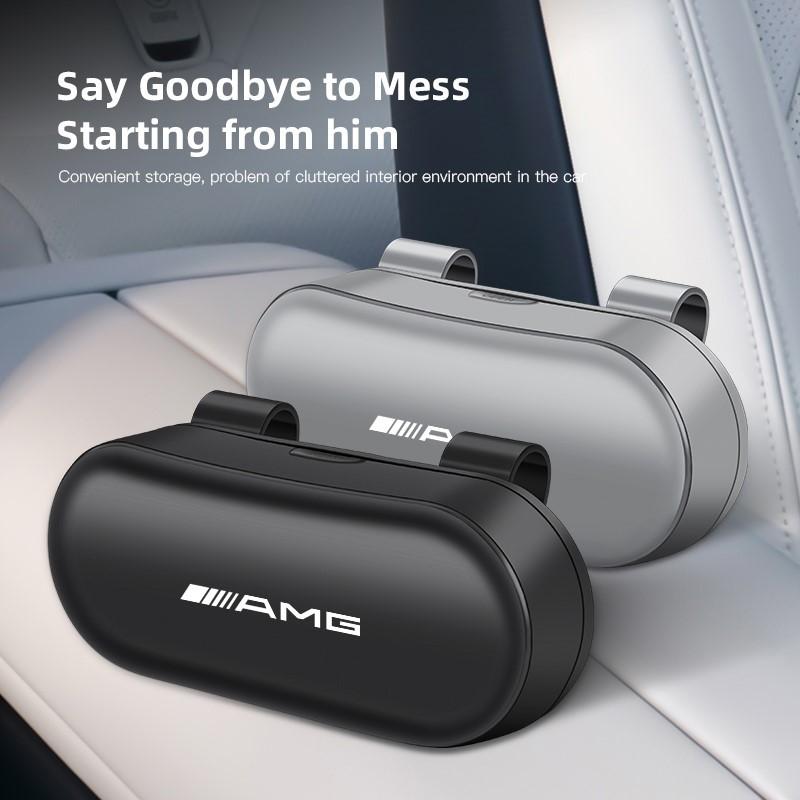 1pc Car Glasses Case Sunglasses Storage Box Clip Accessory For Mercedes Benz AMG A B C E G CLA W211 W203 W204 C260 E300L A200L