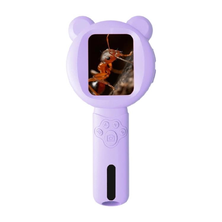 Kids Educational Digital Magnifier 2.8Inch Screen 200MP Camera Handheld Microscope With Integrated LED Light