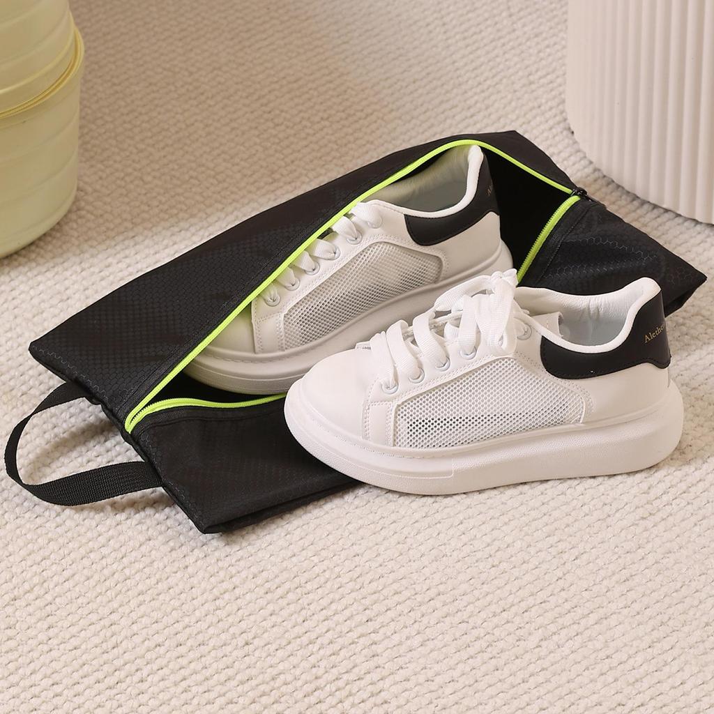 Waterproof Oxford Cloth Travel Shoe Bag with Drawstring - Portable Sneaker Storage Cover