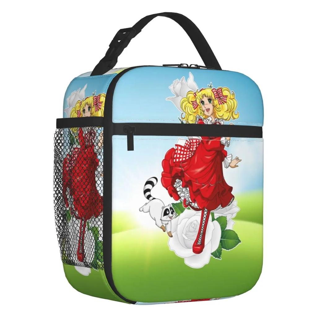 Candy Candy Candice Insulated Lunch Bag for Women Portable Japan Anime Manga Cooler Thermal Bento Box Kids School Children