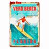 Vintage Beach Time Metal Sign Summer Party Place Plates Relax Surfing Metal Wall Sign Pub Shed Sign Happy Place Decor WY
