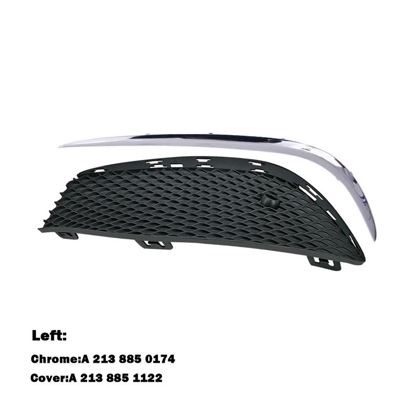 A2138851122 A2138850822 A2138850622 Front Bumper Lower Left Right Grill Grille Cover Chrome Trim For Mercedes Benz E Class W213