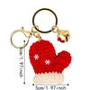 Hand-woven Christmas Hat Keychains Cute Keyrings Office Mini Gloves Pendant  Gifts