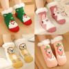 Christmas Non-Slip Toddler Socks - Warm Autumn & Winter Floor Socks with Festive Designs for Infants