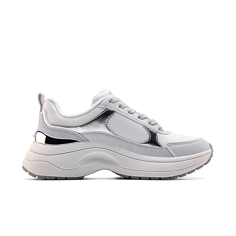 Skechers Sports Shoes Women White Low Top Dad Shoes Fashion Comfortable Breathable Height Increasing 177447-WHT