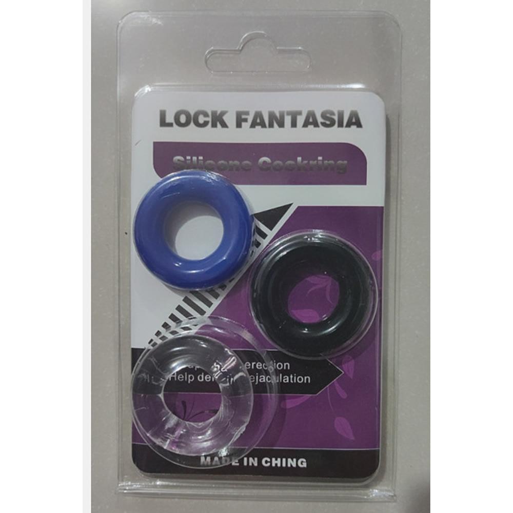 3PCS TEP Durable Penis Ring Adult Men Ejaculation Delay Doughnut Cock Rubber Rings Penis Enlargement Sex Toys for Male Sex