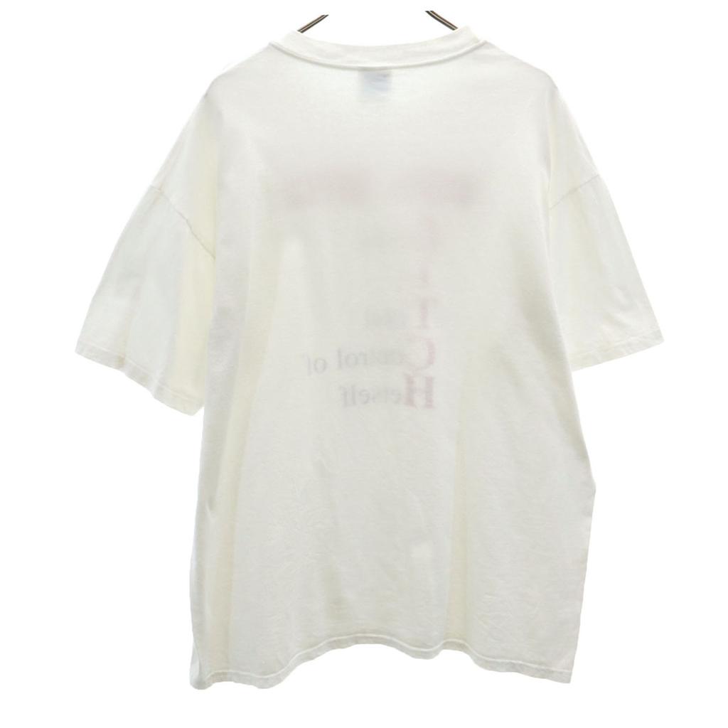 HANES 90s Old USA Made BITCH Short Sleeve Single Stitch Message T-shirt Men's Used