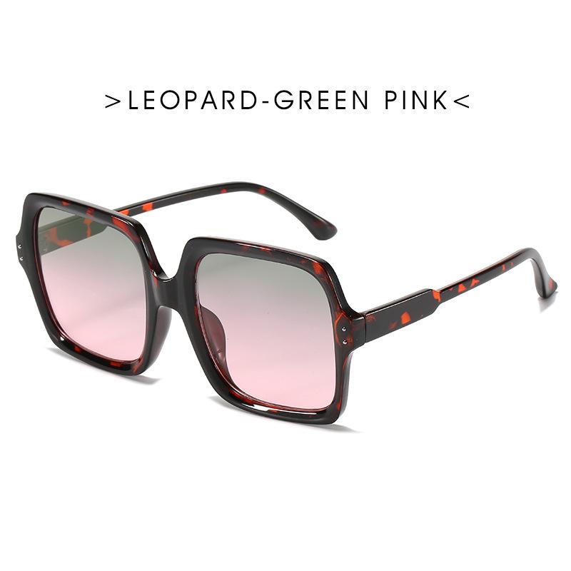 New Men's and Women's Sun Protection UV Protection Fashion Personality Retro Driving Street Shooting Concave Shape Large Frame Square Sunglasses