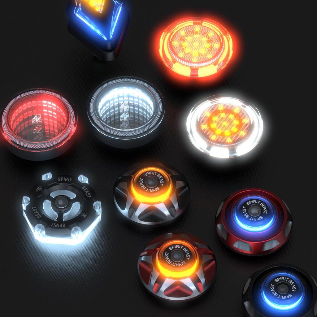 12V High-Brightness LED Motorcycle Abyss Decorative Lights - Personalized Atmosphere with Side Warning
