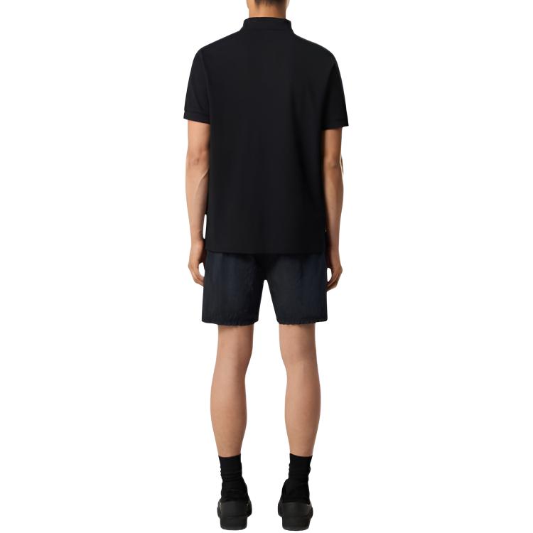 Stone Island Logo Short Sleeve Button Polo Shirt Men polo shirts Black K2S152200005S0017-V0029