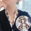 Print Flower Small Scarf For Women Handle Bag Ribbons  Fashion Head Scarf Small Long Skinny Scarves  Headbands