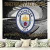 Manchester City FC Logo Wall Tapestry Aesthetic Wall Hanging Printed Fabric Blanket Decorative Tapestries for Bedroom Living Room Home Decor