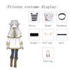 Sousou No Frieren Cosplay Kostüm Perücke Schuhe Anime Zauberer Kleid Elfenohr Halloween Party Charistmas für Frauen Mädchen