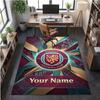 Crystal Velvet Rug Burnley Football Print Custom Name Text Floor Mat Home Decor