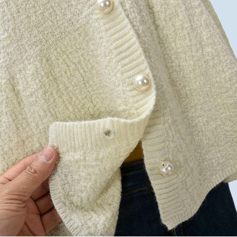 Export Order Good Goods V Neck Fashionable Gentle Sweater Spring Elegant Slim Looking Chic Classic Style Knitting Cardigan Outwear