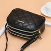 Fashion PU Leather Plaid Flap Bag CasualMessenger Crossbody Bag Solid Shoulder Bag