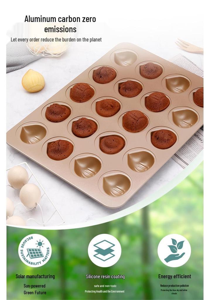 Xuechu 20-Cavity Non-Stick Madeleine & Chestnut Cake Baking Pan