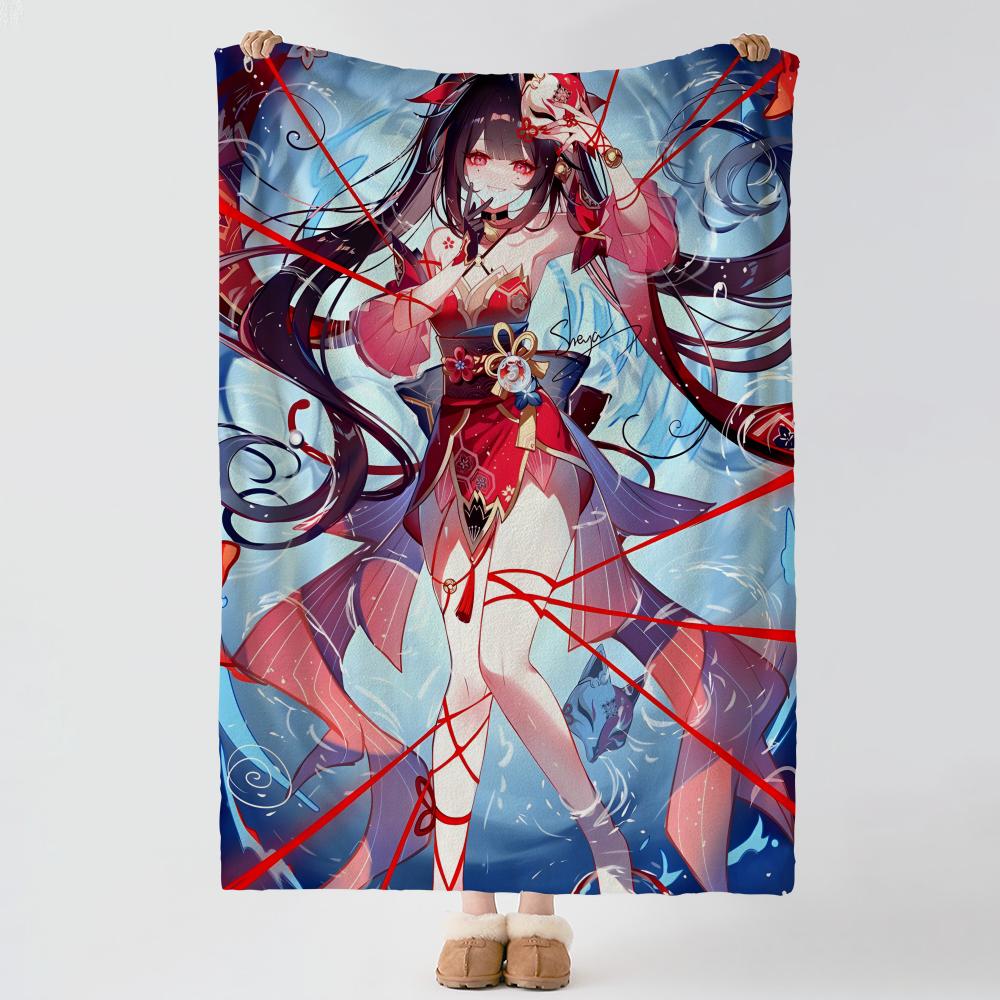 game H-Honkai Impact-T Throw Thick Comfort Flannel Quilt, Multi-scene Use Indoor Outdoor Daily Nap