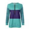 Sweat-shirt décontracté à manches longues pour femmes, basique, fermeture éclair, bloc de couleurs, haut décontracté, vêtements d'automne