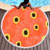 Botanical Daisy Floral Round Beach Towel,Microfiber Garden Flower Circle Beach Blanket,Roundie Yoga Meditation Mat Picnic Rug