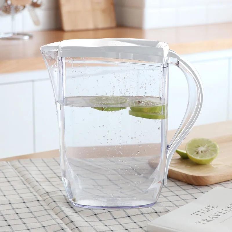 Haushalt Kunststoff Kaltwasserkessel Hitzebeständig Großvolumig Saft Teekanne Sommer Teekessel Flasche 2L 3L Wasserbehälter Milchkrug Eiswasserbecher