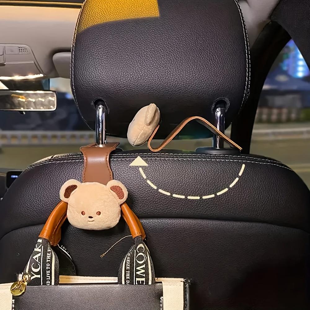 1 PC Podofo Cute Bear Car Seat Hook - Multi-Functional, Easy Install & Remove, Space-Saving Auto Accessory for Handbags, Umbrellas & More