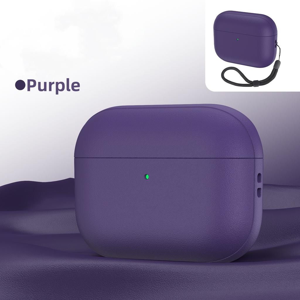 for AirPods Pro 3 Case Leather Texture Full-Body Protective For Airpods Pro 3rd Generation Case Cover with Lanyard & Cleaner Kit