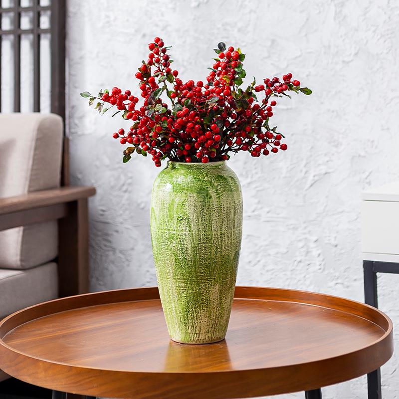 Nordic Ceramic Luxury Vase for Living Room - Minimalist Flower Arrangement Decor