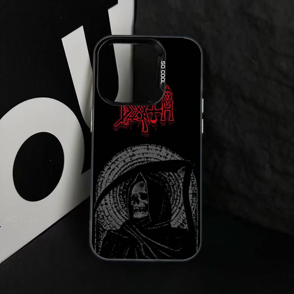 M-Metal B-Band D-Death Phone Case For iPhone 17,16,15,14,13,12,11 Plus,Pro Max,XS,Colorful Silver Phone Case Funda Cover