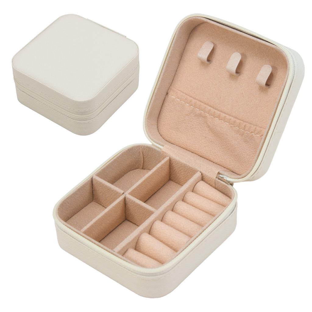 Mini Jewelry Travel Case Small Portable Organizer Portable Display Storage Box For Rings Earrings Necklaces Gifts Travel Jewelry