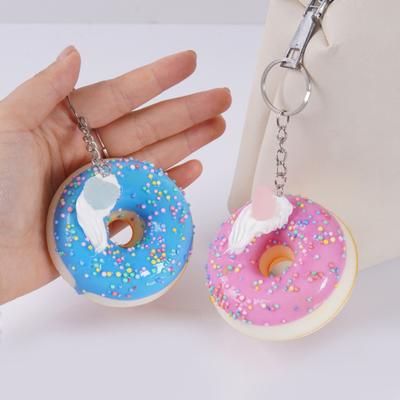 Schlüsselanhänger Anhänger Donut-Form Weiches elastisches Gefühl Schnelle Rückfederung Knetspielzeug Sicheres PVC Stressabbau Fidget Toy