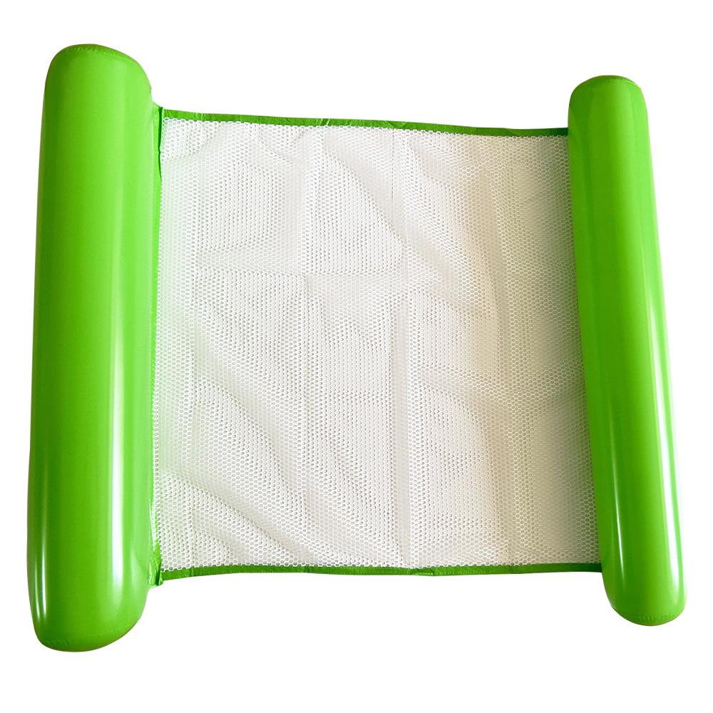 Inflatable Mesh Hammock Foldable Dual Use Backrest Float Water Lounge Floating Bed Portable Thickened PVC Pool Beach Summer Fun
