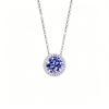 S925 Sterling Silver Natural Topaz December Birthstone Necklace, Simple Versatile Clavicle Chain