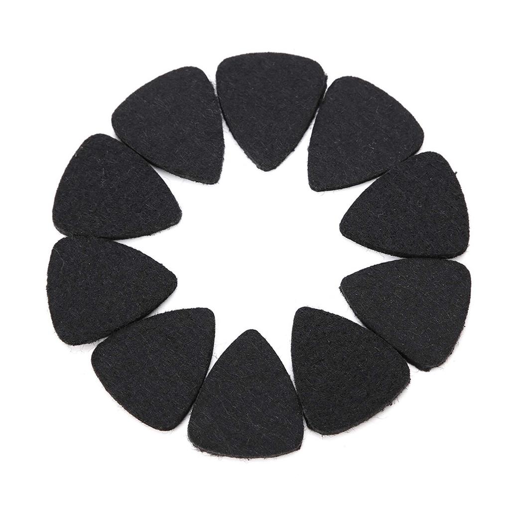 10ks vysoce kvalitní vlněné plstěné trsátka 3mm pro kytarové ukulele(Černá)