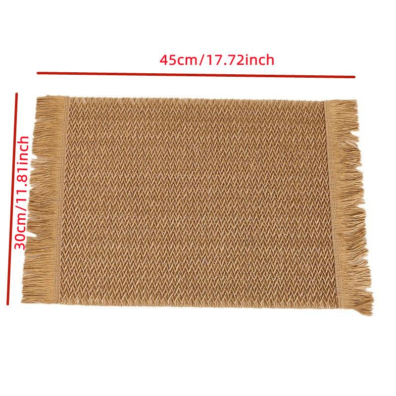 1PC Linen Table Mat Placemat Coasters Doily Dining Decor Tableware Mat Pad For Home Wedding Party Home Decoration