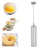 Stainless Steel Portable Electric Milk Frother Mixer Handheld Egg Beater Kitchen Tool