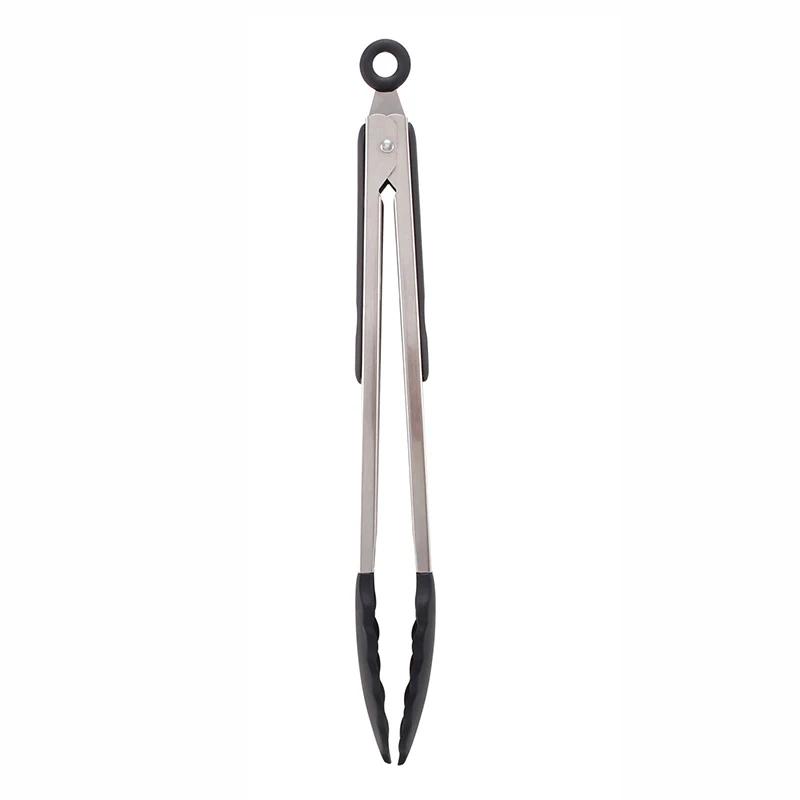 7/9/12inch Household Multi-functional Stainless Steel Food Tongs with Handles, Kitchen Bread Tongs, Barbecue and Steak Tongs