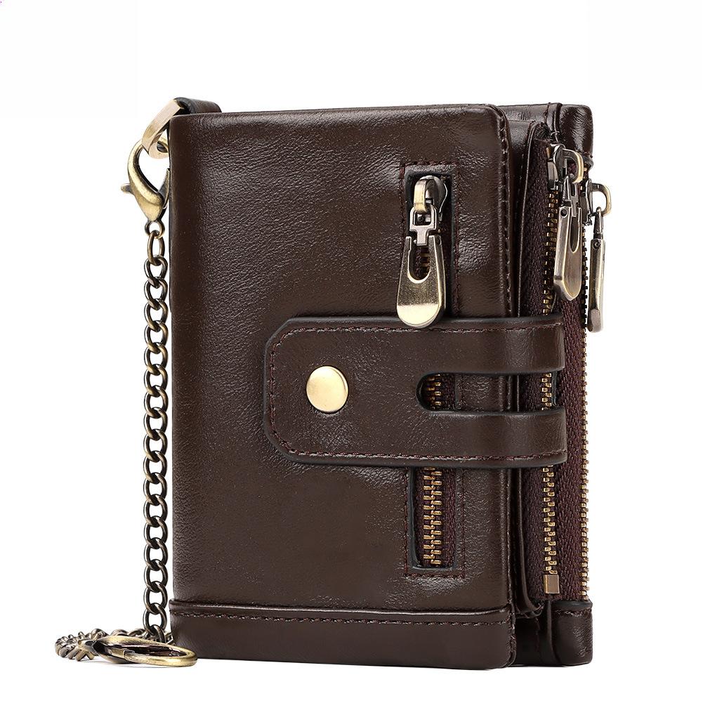 Short Leather Wallet, First Layer Cowhide Card Bag