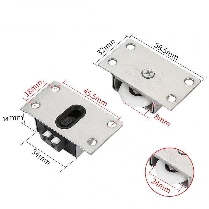 Stainless Steel Sliding Door Pulley Wheel for Solid Wood Cabinets