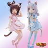 2 buc 18cm nekopara figurină anime fată kawaii ciocolată drăguță figurină de acțiune menajeră vanilie figurină model păpușă jucării cadouri