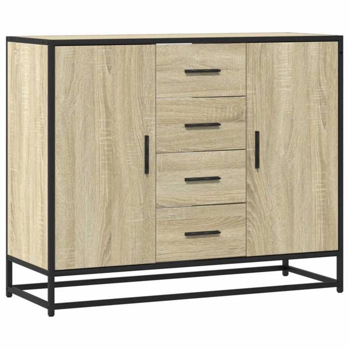 VidaXL Buffet Sonoma Oak 92x35x76 Cm Engineered Wood, Storage Furniture, Kitchen Storage Furniture, Furniture of 3300826
