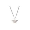 Emporio Armani Hip Hop Fashion Eagle Logo High-End Streetwear Stainless Steel Necklace Men Necklace Silver EGS2916040