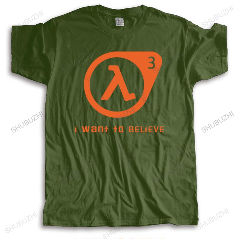 Unisex Luxus Baumwolle Sommer T-Shirt Markenkleidung Half Life 3 I Want To Believe Mode T-Shirt Kurzarm Oversize