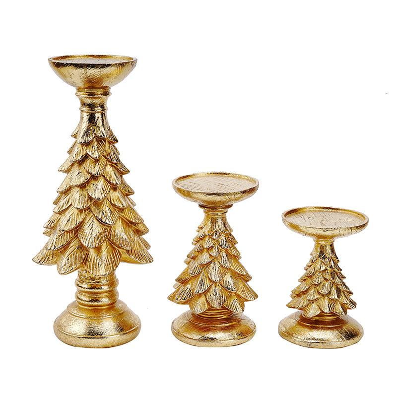 

New Style, Christmas Tree Candlestick, Home Restaurant, Counter Desk, Christmas, Atmosphere Christmas Decoration, Candle Display 3pcs