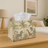 1pc Vintage Safari Tissue Box Holder- Animal Pattern Design, Party Tissue Box, Multifunctional for Kitchen And Dining, Durable Fabric Napkin Organizer