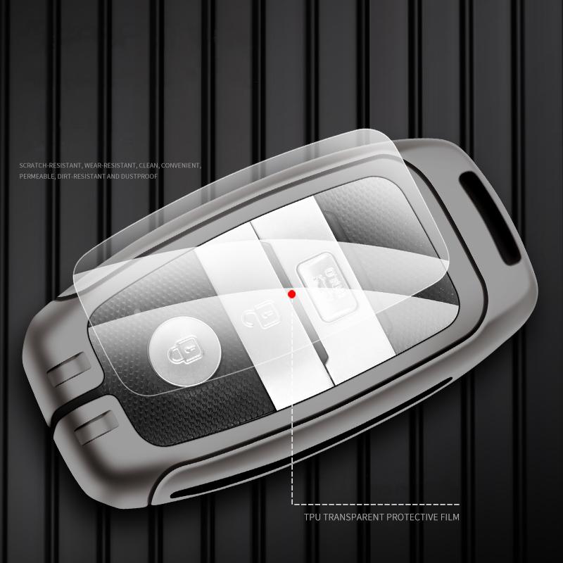 AEH1 Zinc Alloy Leather Car Key Case Cover Shell Holder For Kia RIO 3 4 Optima Xceed Ceed Sorento 2011 Forte Niro 2023 Accessories