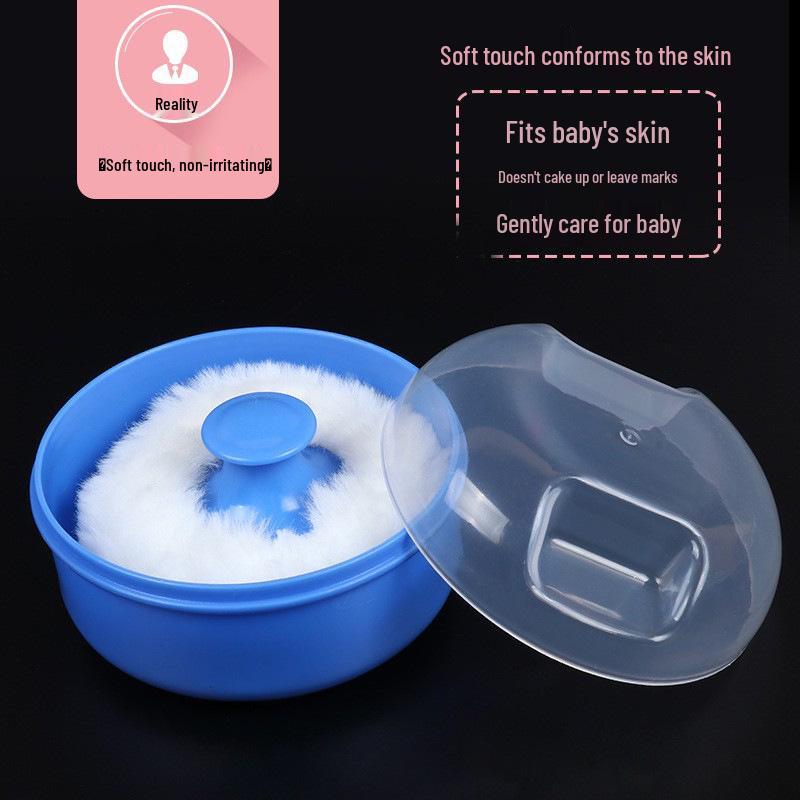 Mother & Baby Body Powder Puff Box – Gentle, Non-Shedding Polyester for Delicate Skin