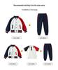 Children's Academy Style Color Block School Uniform, Long Sleeve Three-Piece Set for Spring, Autumn, and Winter